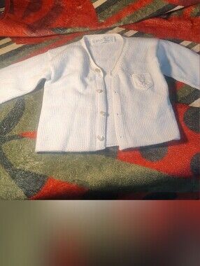 Vintage Feltman Bros Hand Loomed Baby Sweater 3-6 Mths Gc